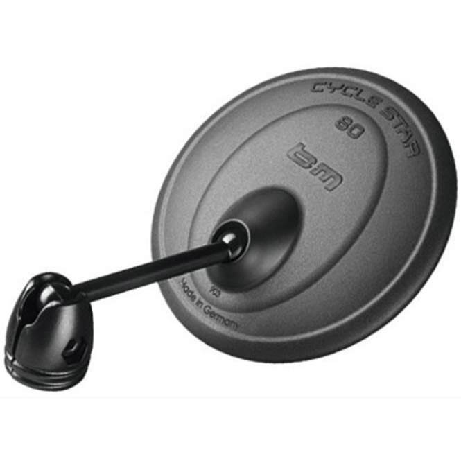 Busch & Müller spiegel groot 80mm rond in/op stuur recht