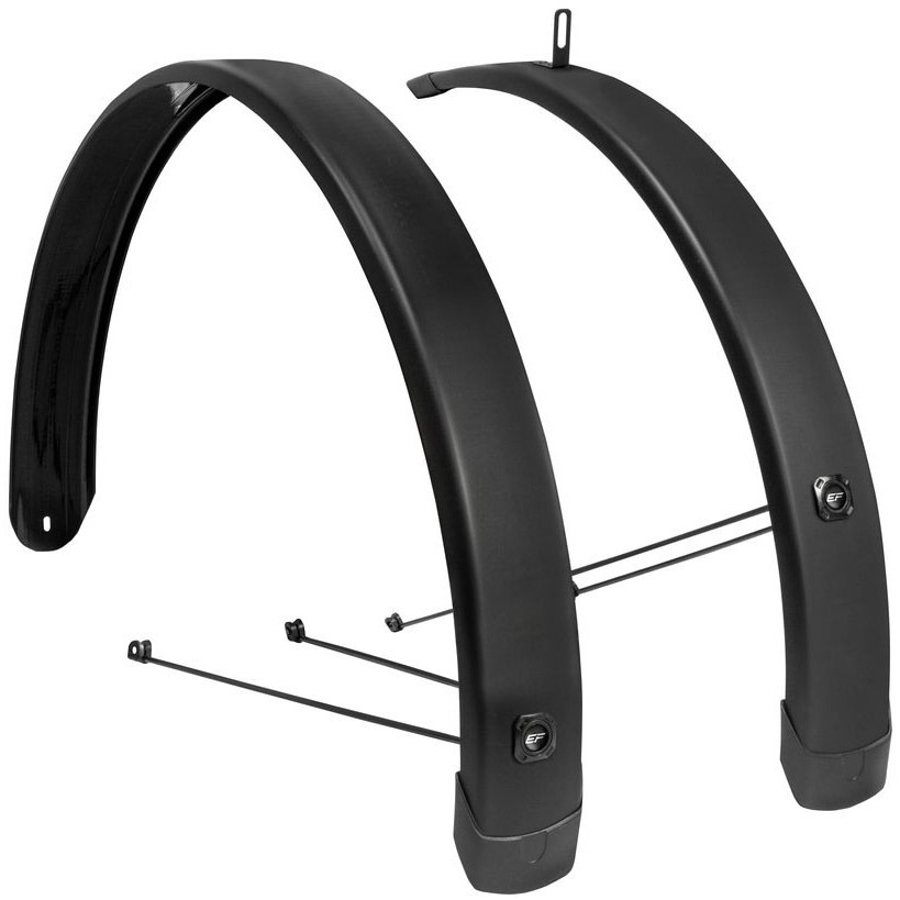 Eurofender spatbordenset Tempo Square 28" 58mm mat zwart