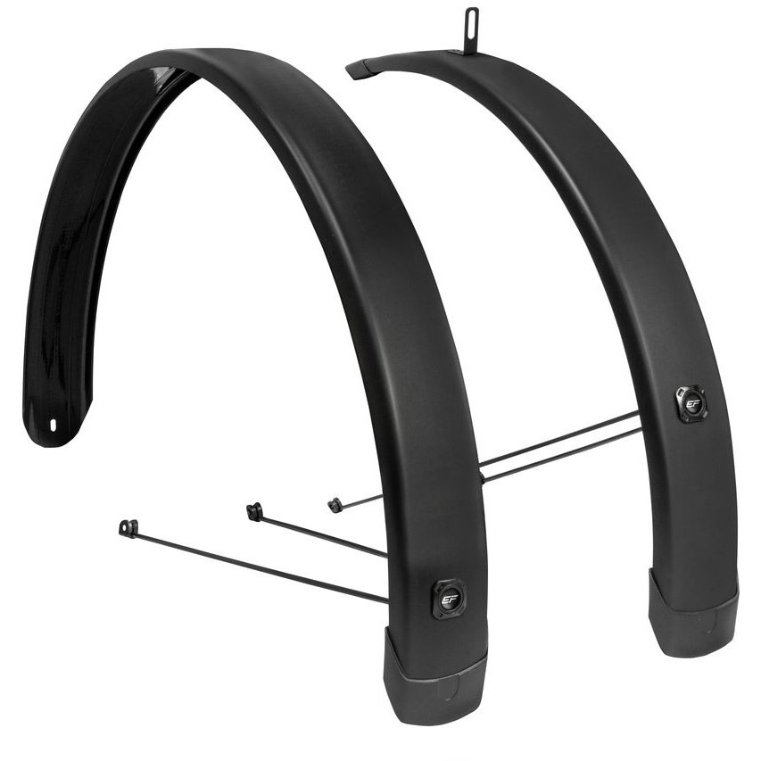 Eurofender spatbordset Tempo Square 28" 65mm mat zwart