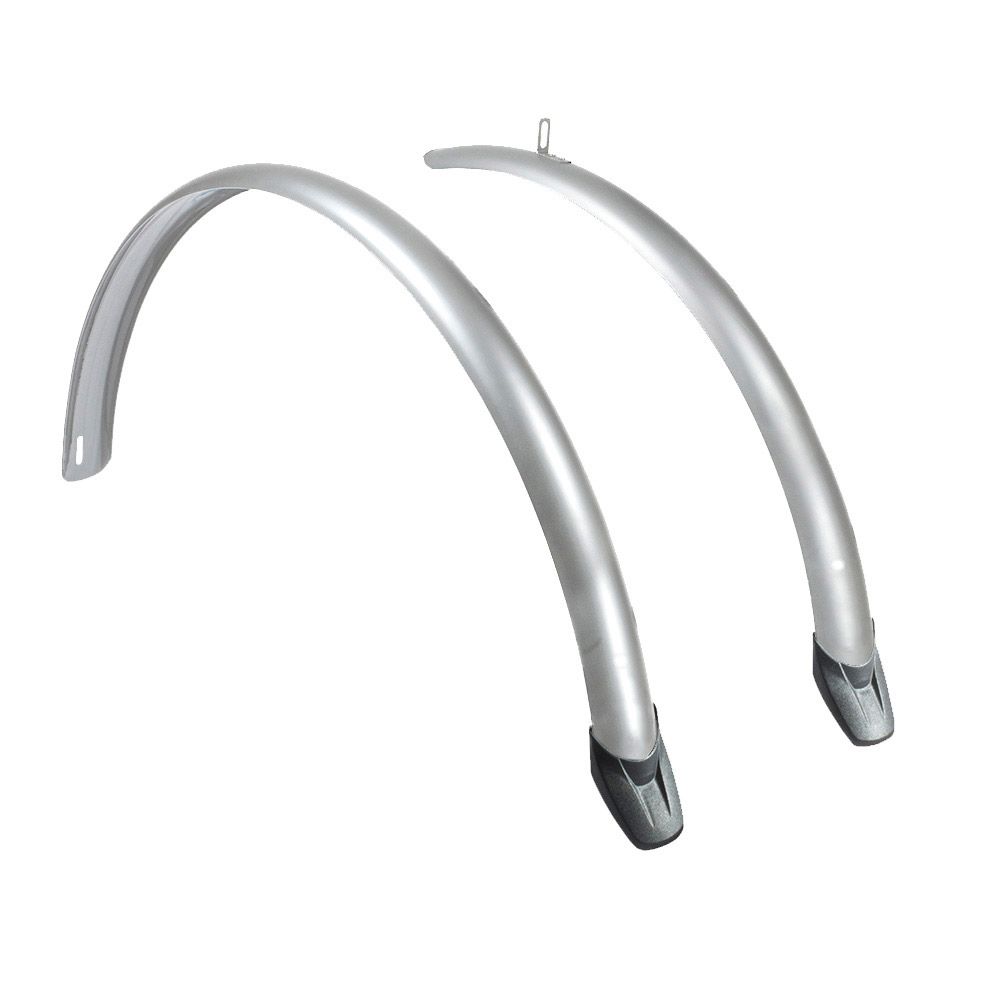 Eurofender spatbordenset 46mm 28" zonder stang zilver