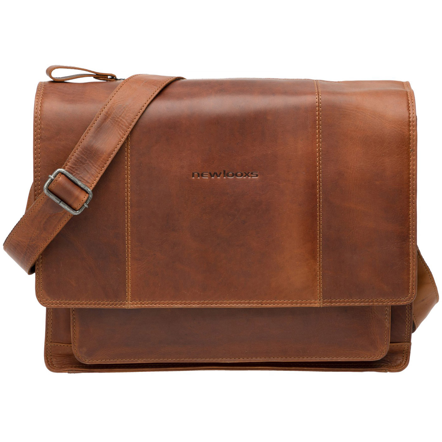 New Looxs laptoptas Fellini leer 18l cognac