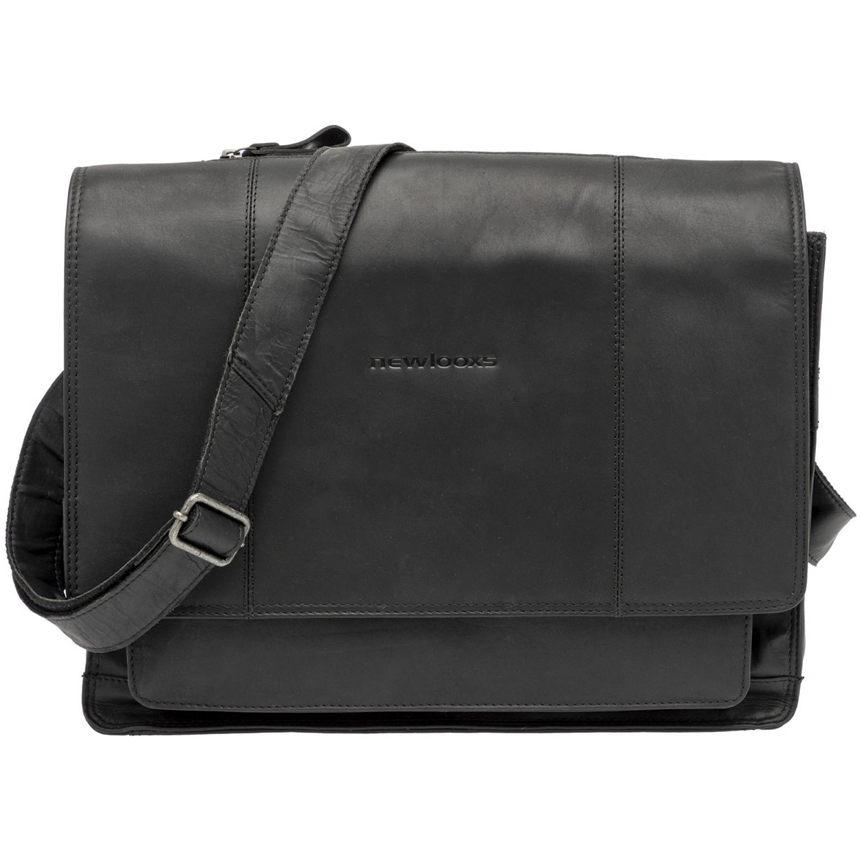 New Looxs laptoptas Fellini leer 18l zwart