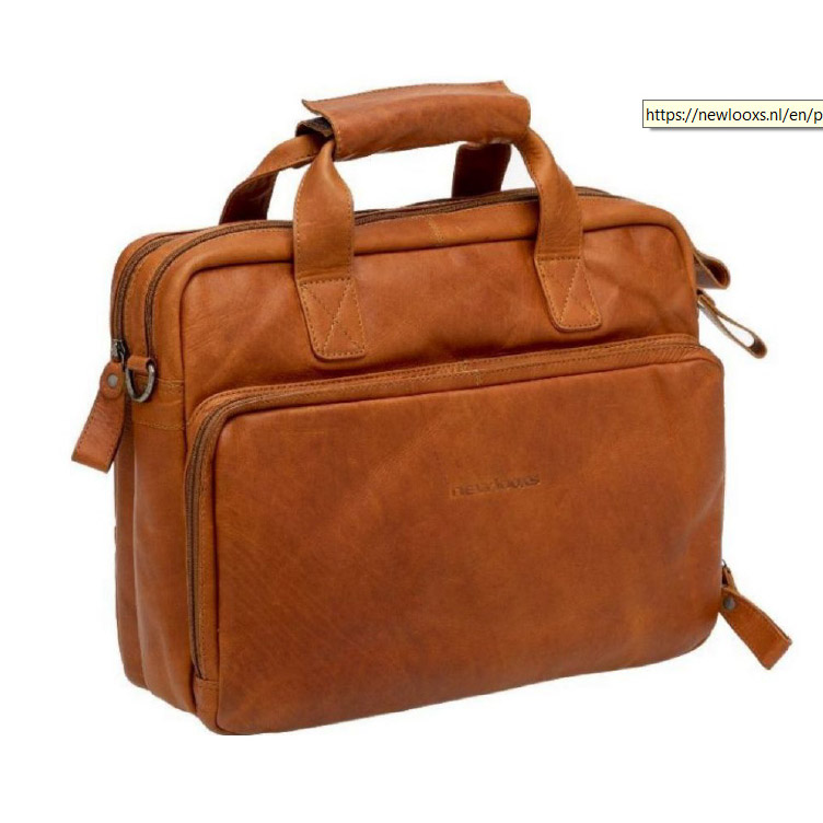 New Looxs laptoptas Cali leer 17l cognac