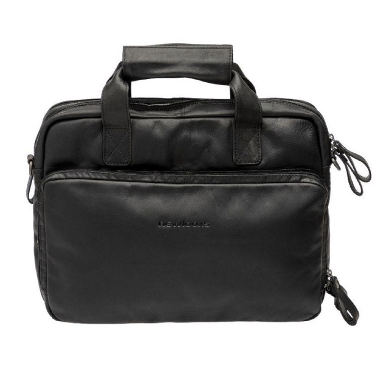 New Looxs laptoptas Cali 17l leer zwart