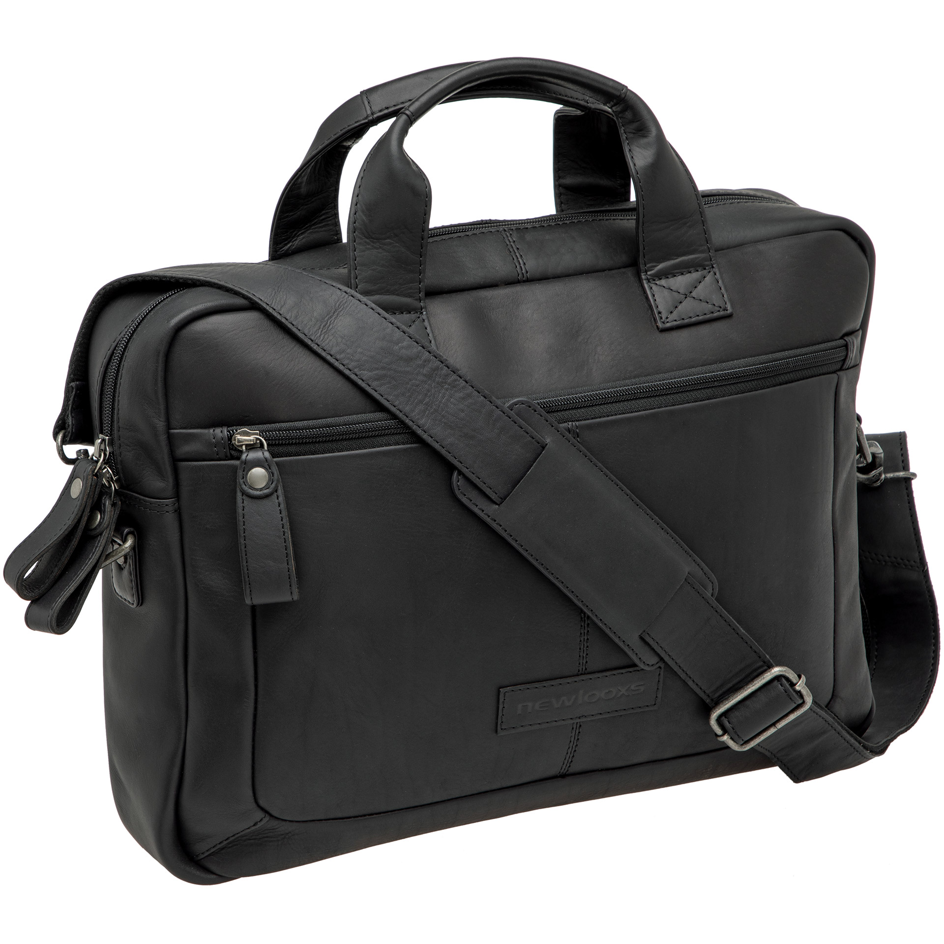 New Looxs laptoptas Luko leer 7,5l zwart