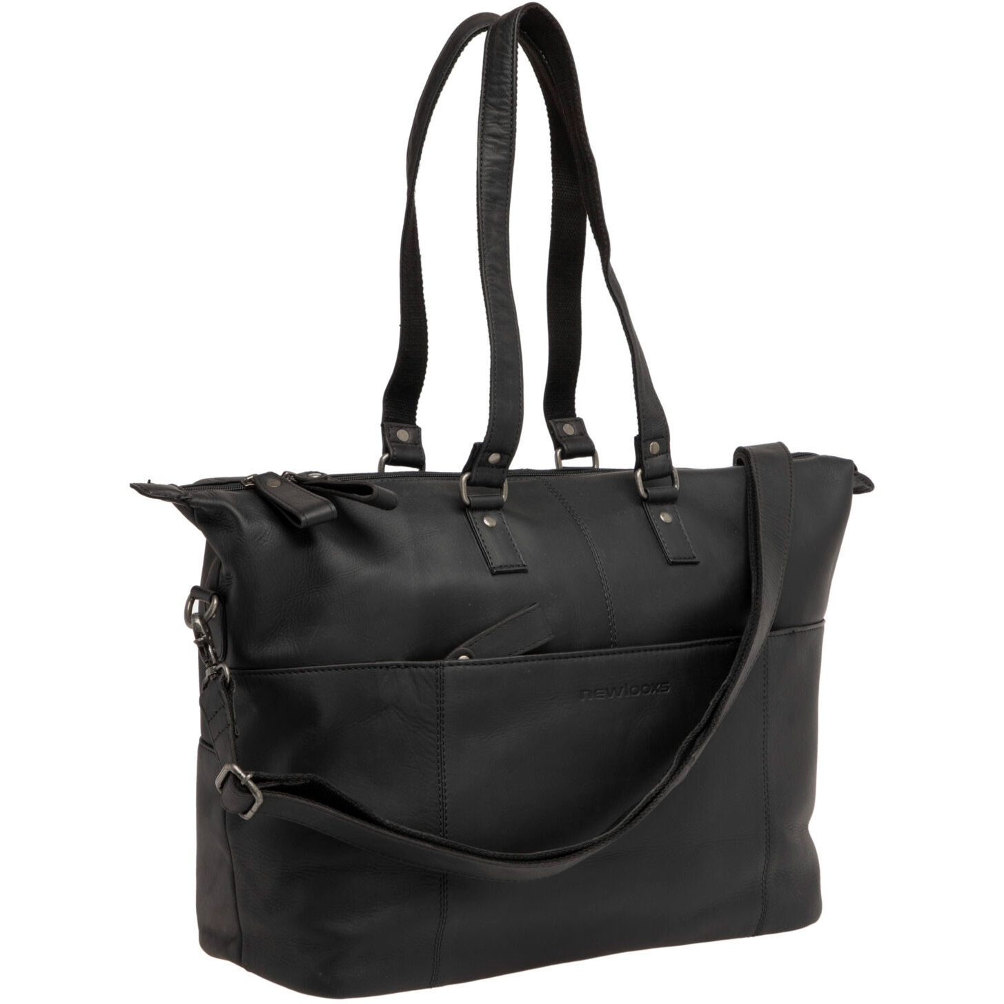 New Looxs laptoptas Verla 21l leer zwart