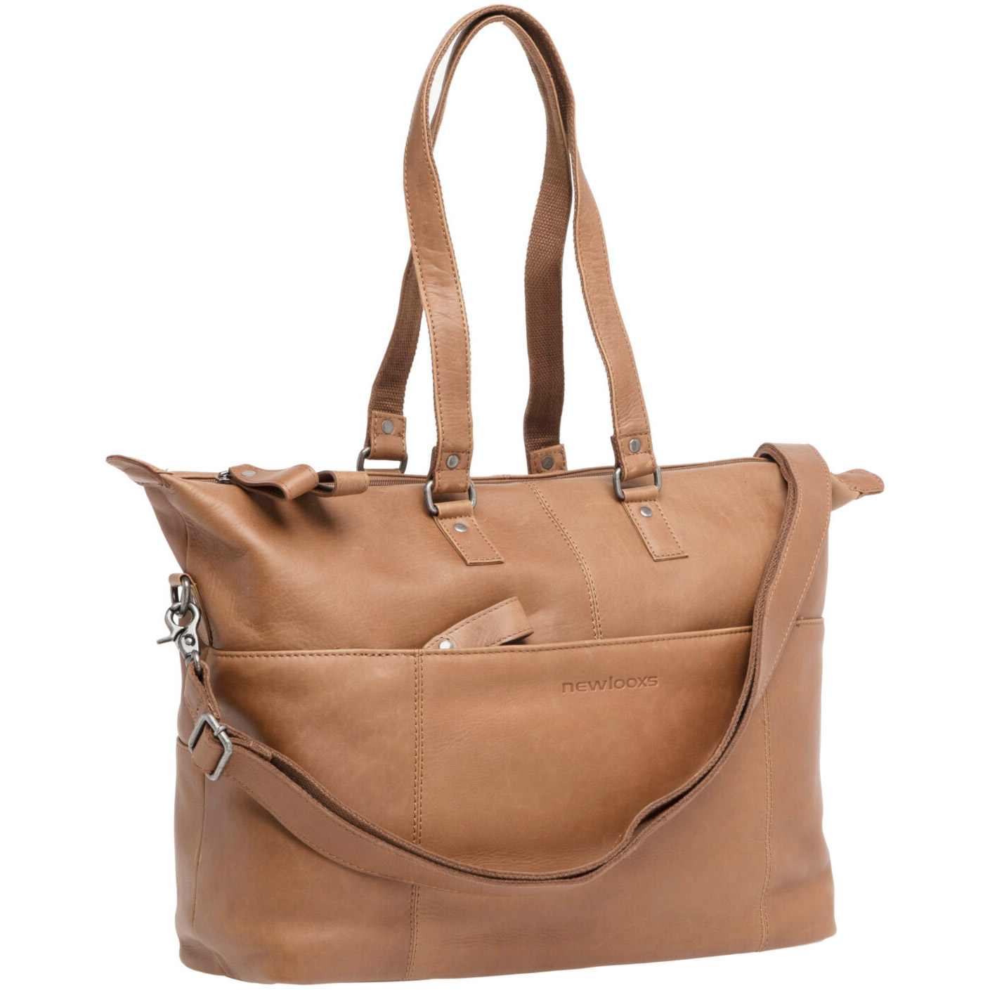 New Looxs laptoptas Verla 21l leer cognac