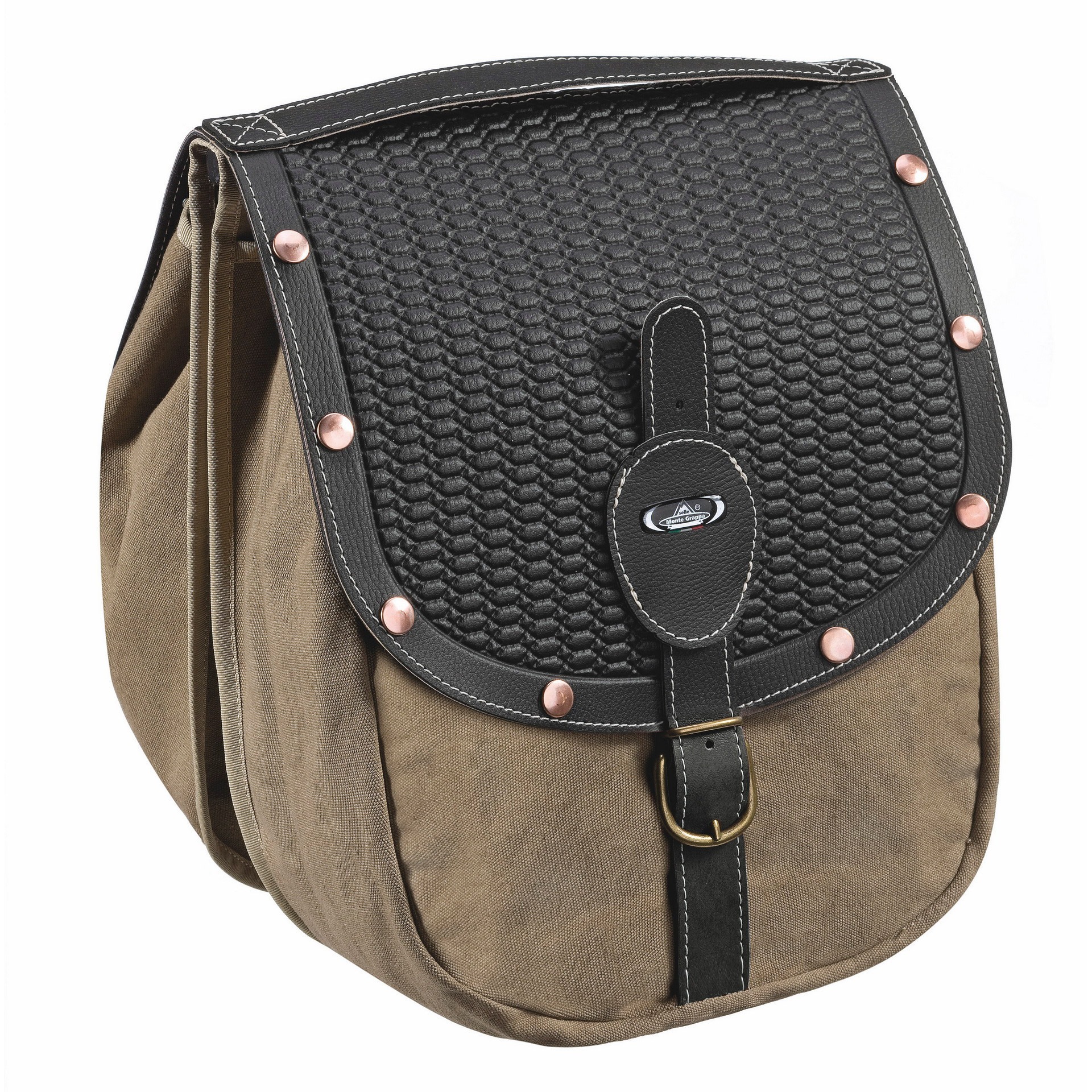 Monte Grappa dubbele tas 16,5L British m/klinknagels zwart