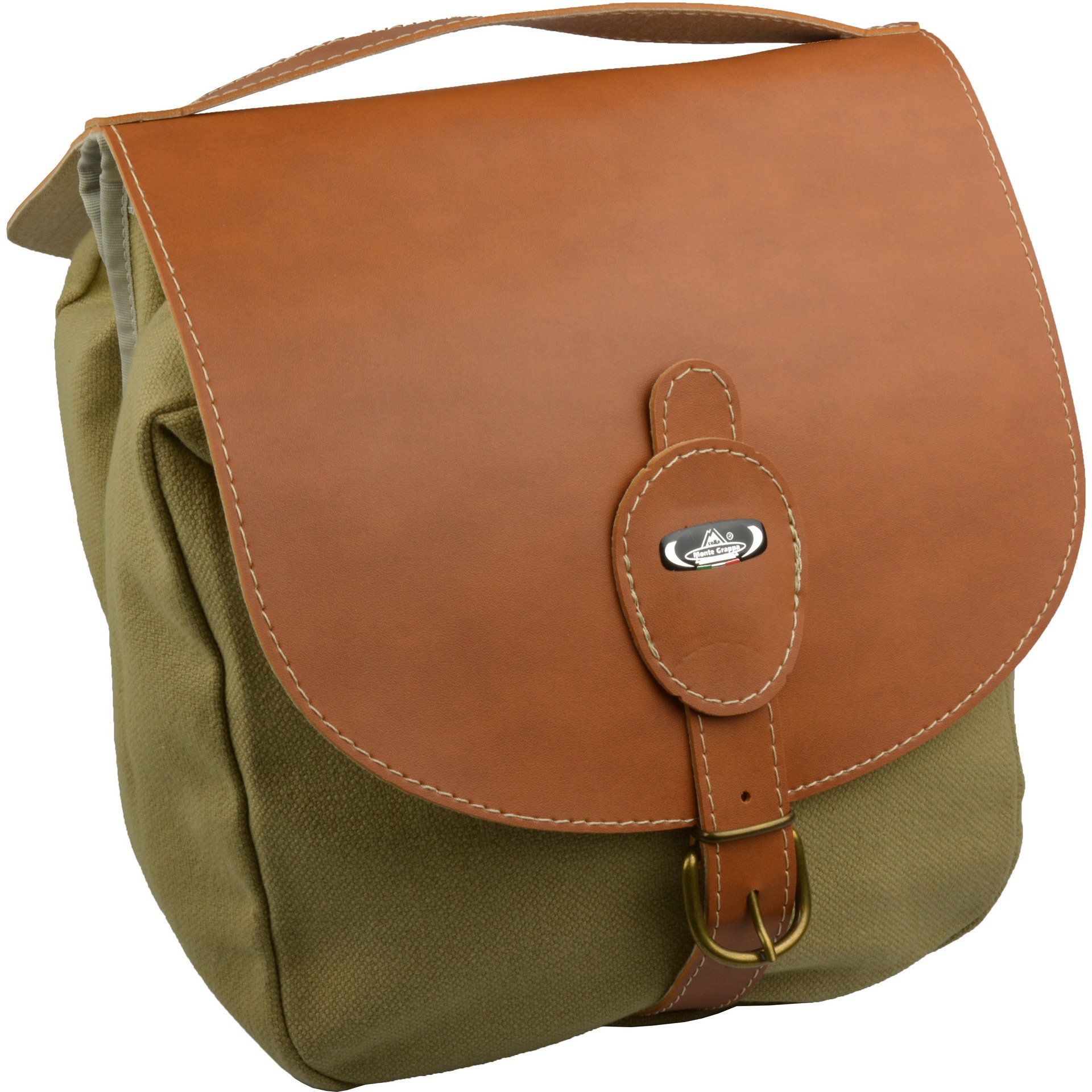 Monte Grappa dubbele tas 16,5L Bisaccia donkerbruin/honey