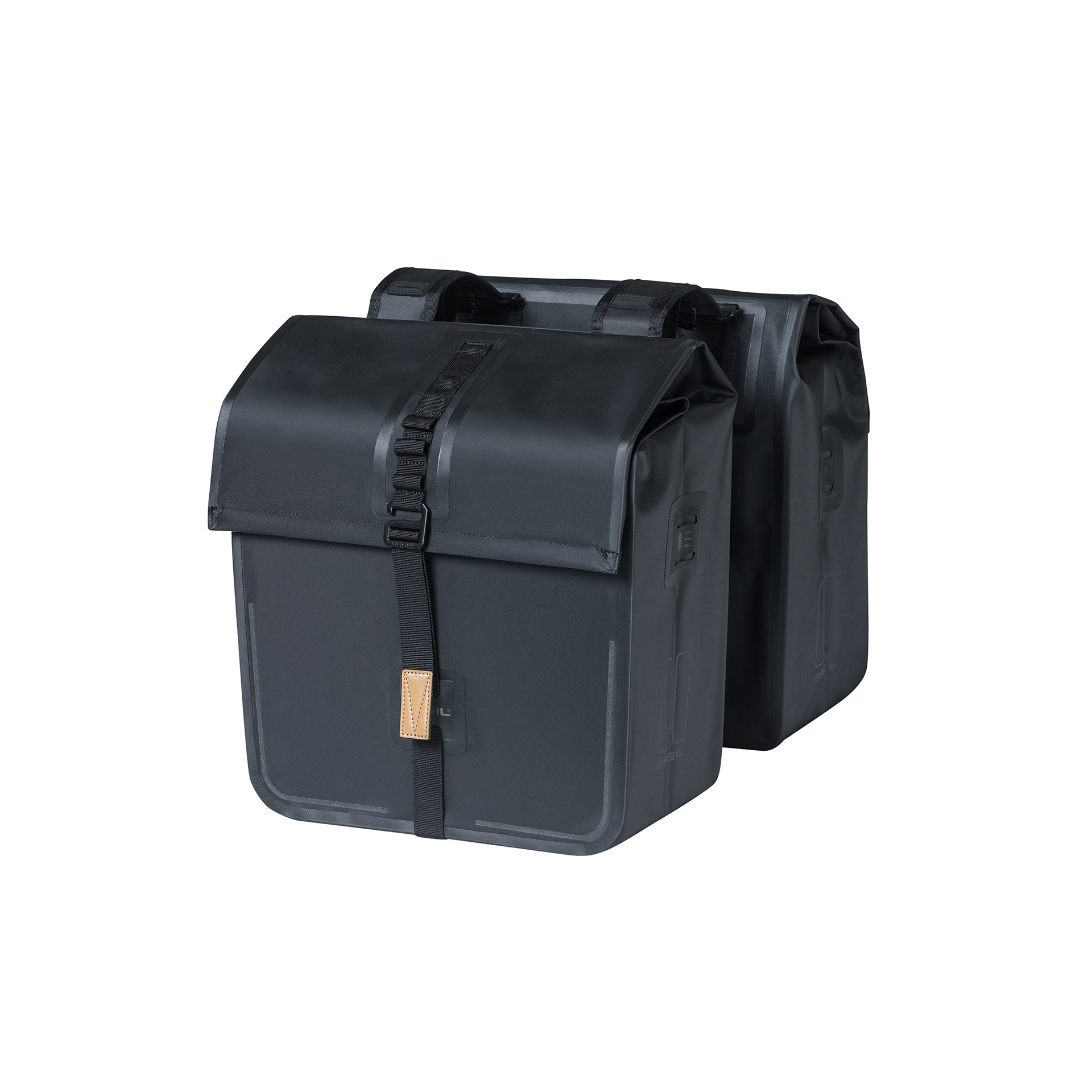 Basil dubbele tas Urban Dry 50-liter solid black 17659