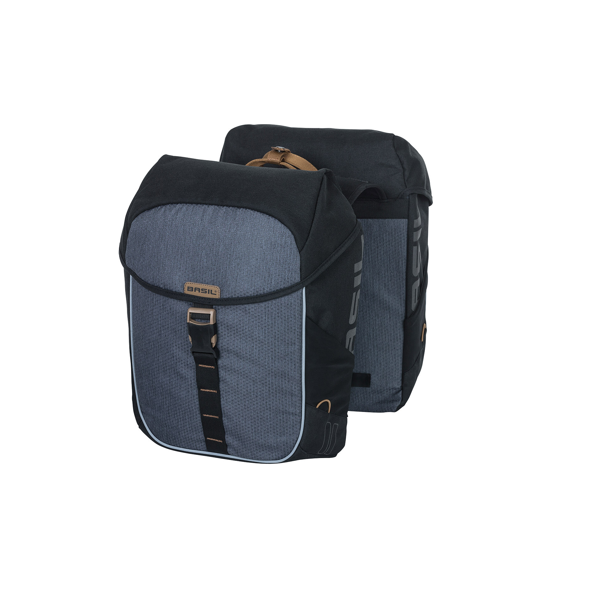 Basil Miles Double bag dubbele tas 32L black slate 17666