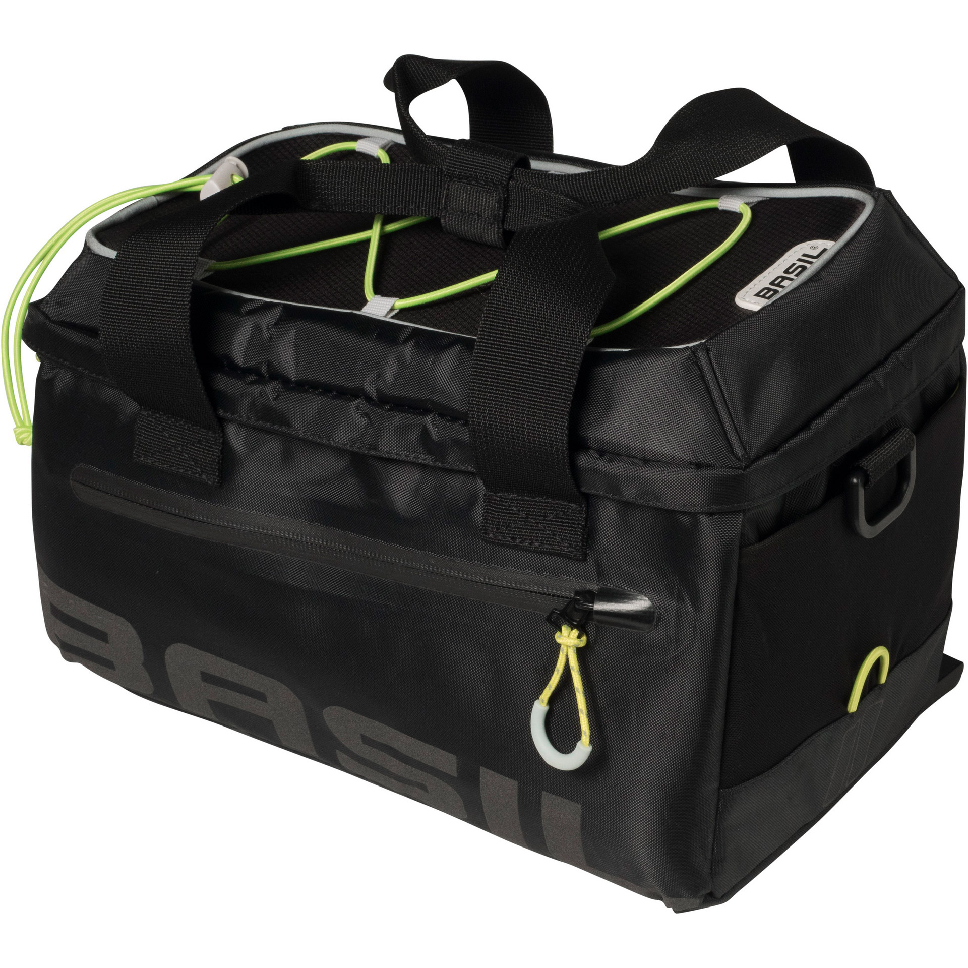Basil bagagedragertas Miles 7l zwart/lime