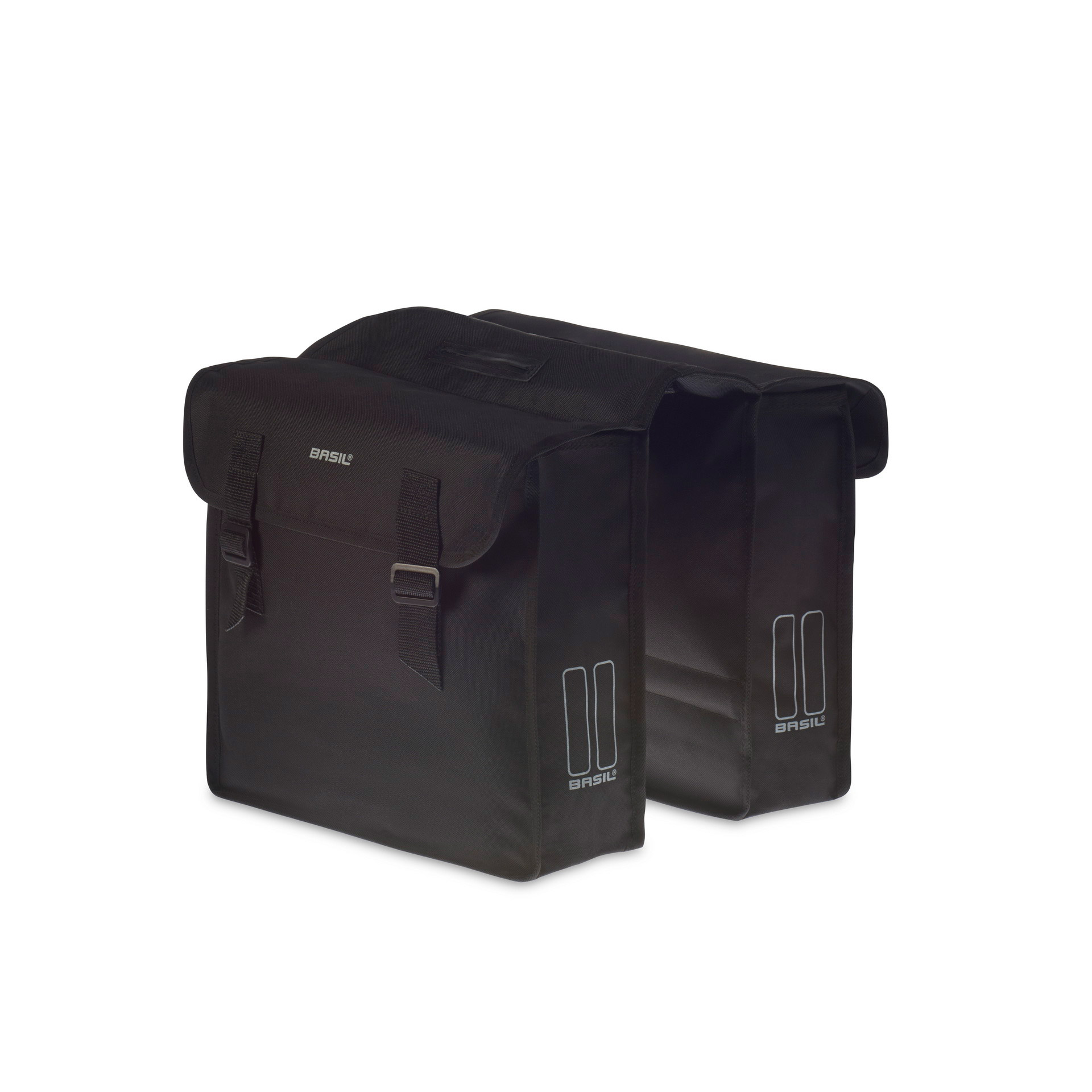 Basil dubbele fietstas Mara 26l zwart