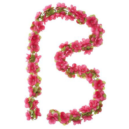 Basil bloemenstreng Flower Garland 120cm fuchsia