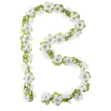 Basil bloemenstreng Flower Garland 120cm wit