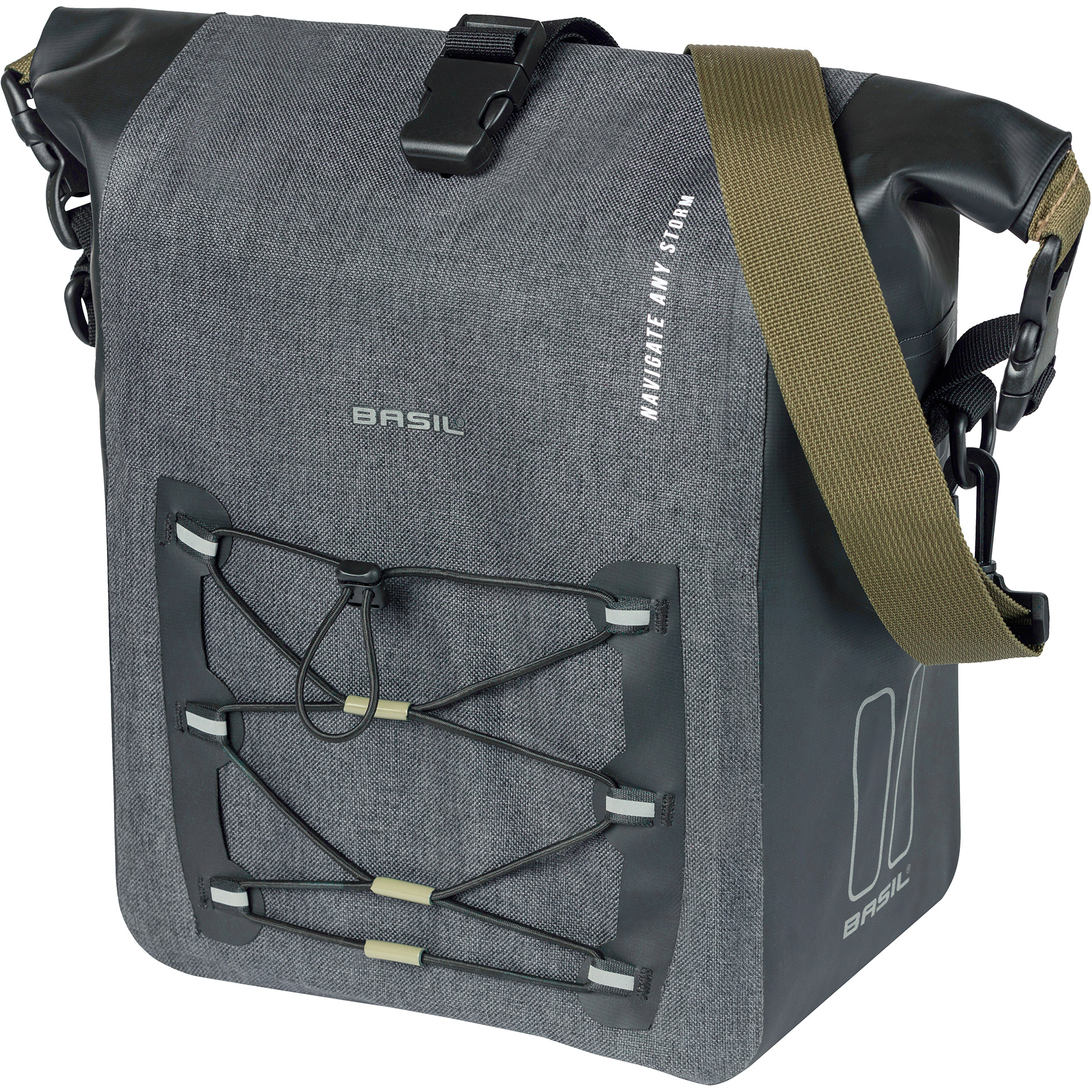 Basil Navigator Storm MIK Side fietstas M 12-15L zwart
