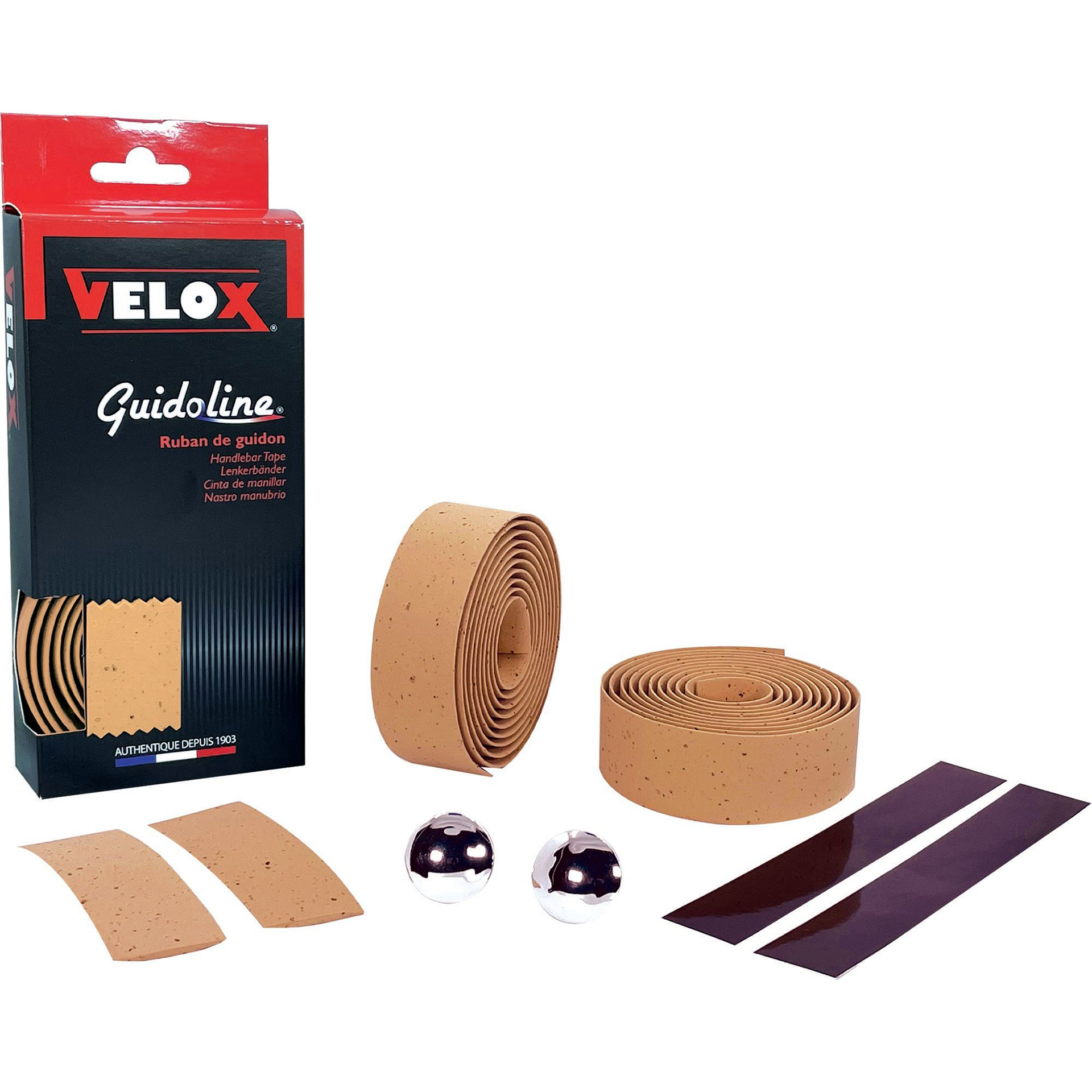 Velox stuurtape Maxi Cork lichtbruin (2st)