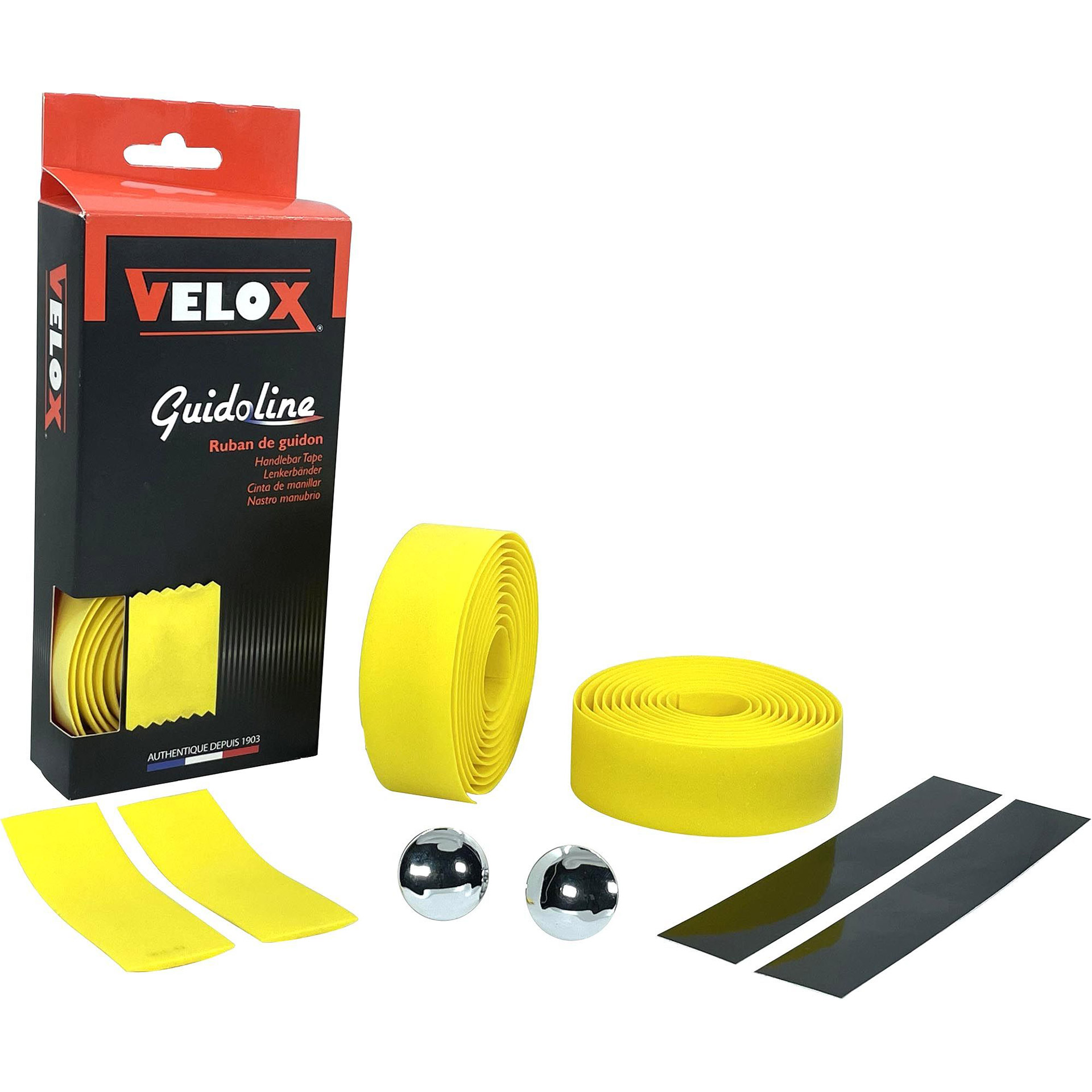 Velox stuurtape Maxi Cork geel (2st)
