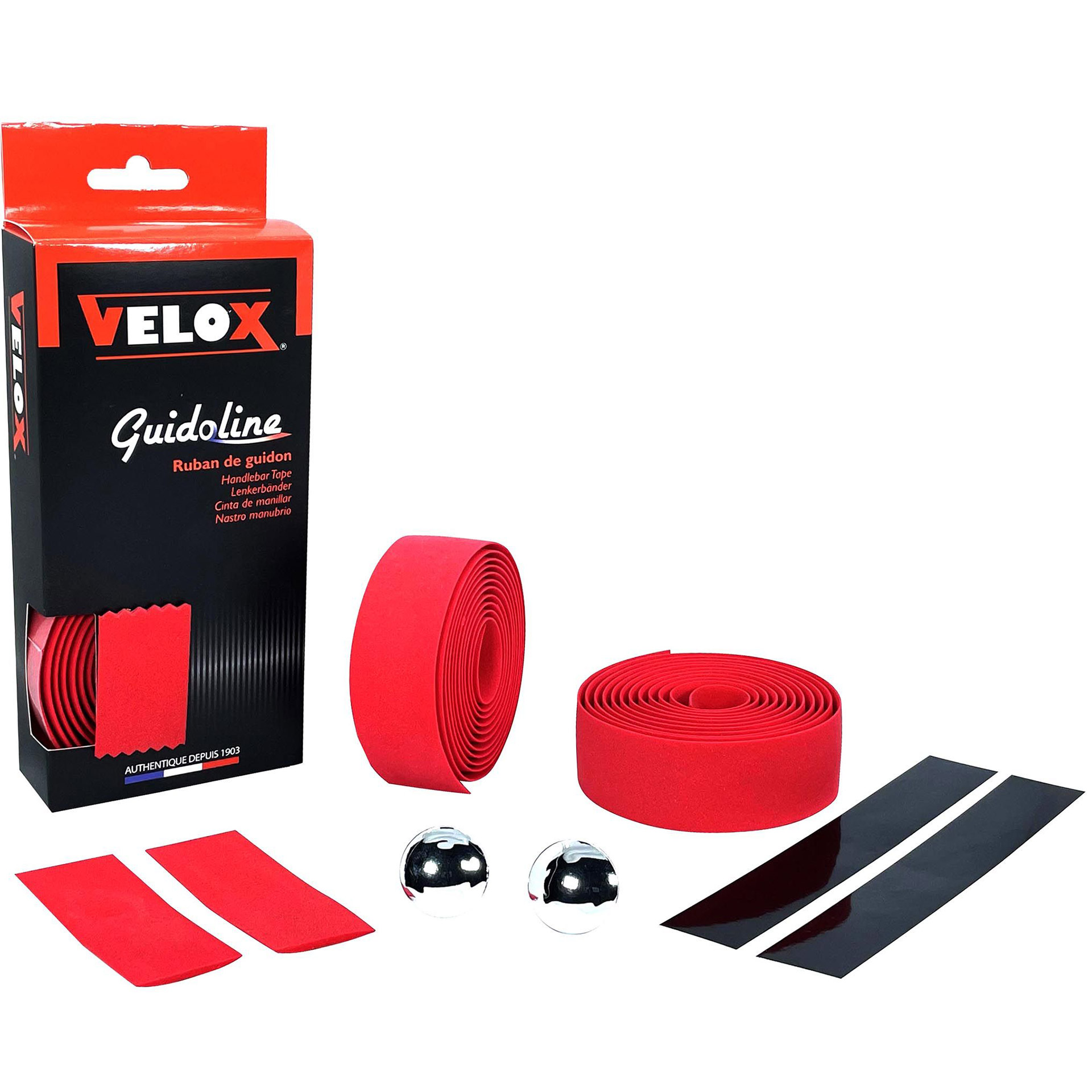 Velox stuurtape Maxi Cork rood (2st)