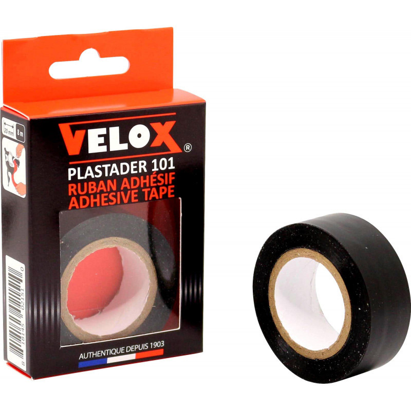 Velox zelfklevende tape Plastader 101 8x20mm zwart