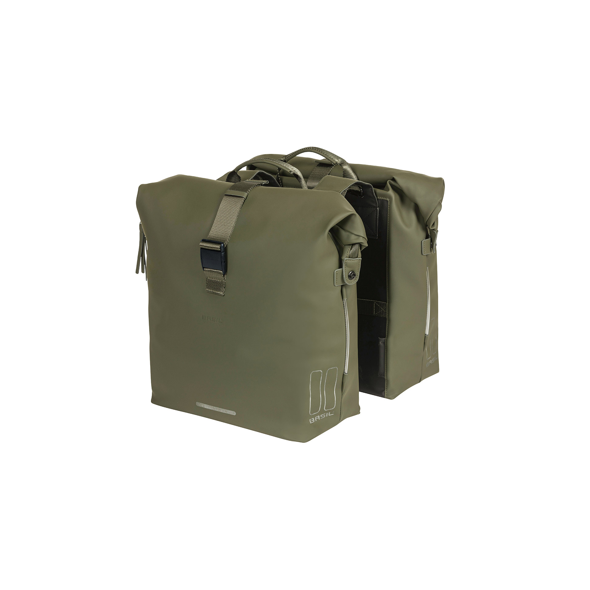 Basil dubbele tas SoHo Nordlicht 41l mosgroen