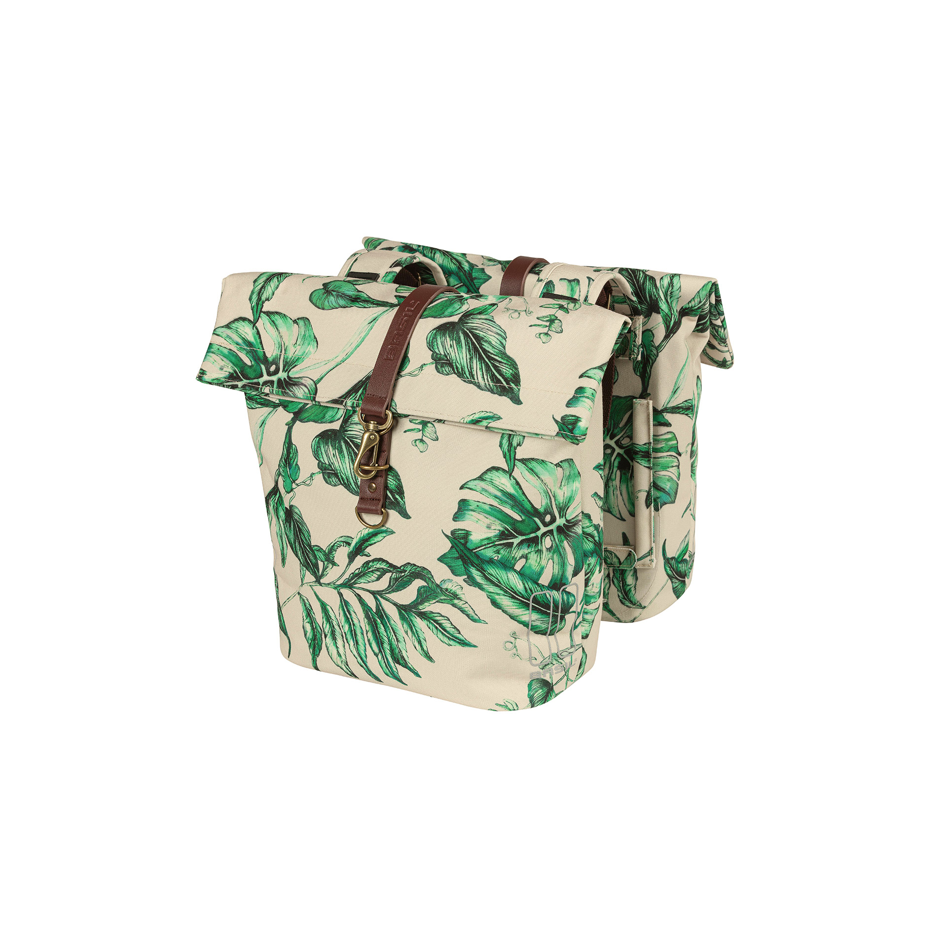 Basil dubbele tas EverGreen 28-38l beige