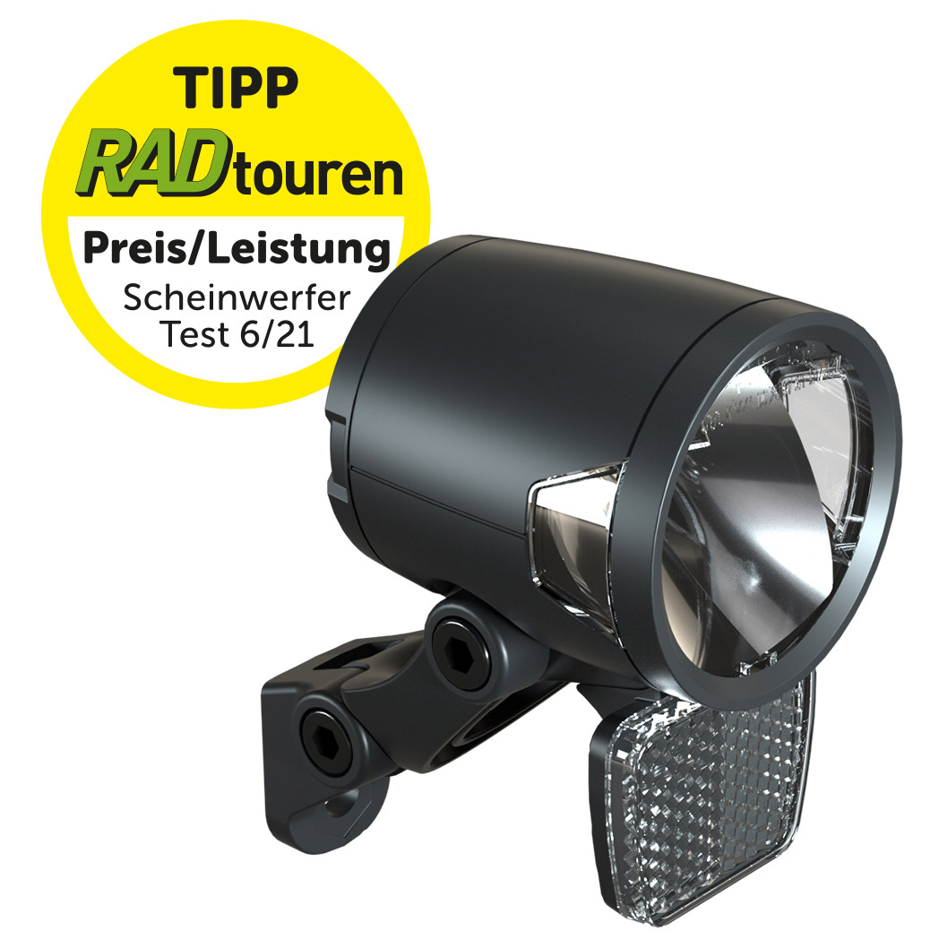 Herrmans koplamp H-Black MR8 dynamo on/off 180 lumen zwart