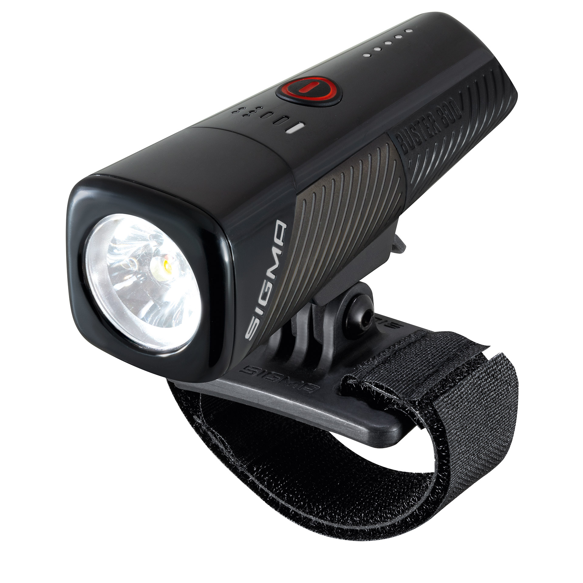 Sigma koplamp Buster 800 LED helmhouder -Li-ion accu USB