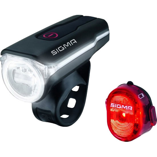 Sigma verlichtingsset Aura 60 lux + Nugget II USB-laadbaar