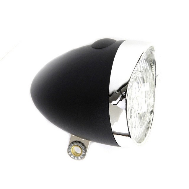 IkziLight koplamp Retro 3x LED batterij zwart