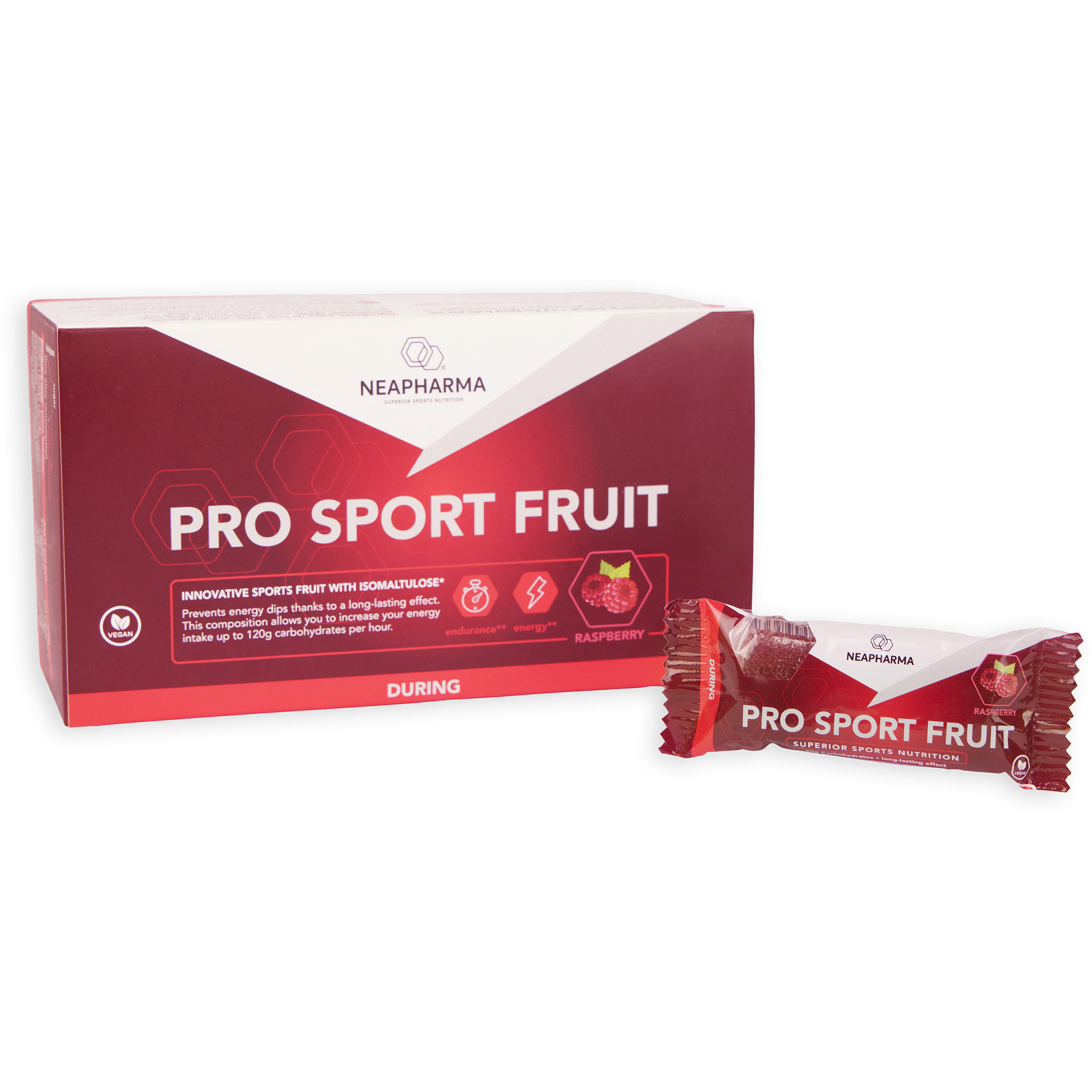 Neapharma reep Pro Sport Fruit framboos doos (15st)
