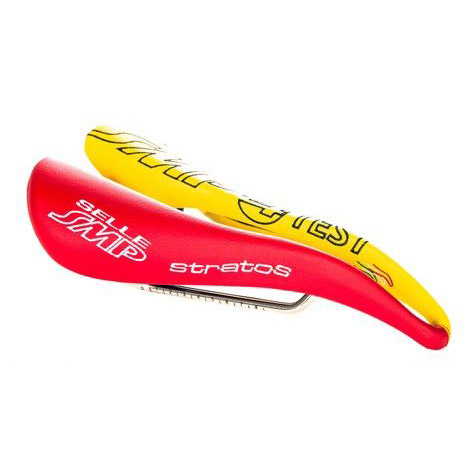 SMP zadel Pro Stratos geel/rood TESTZADEL
