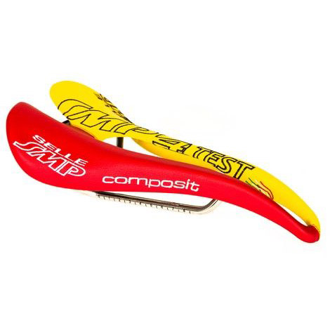 SMP zadel Pro Composit geel/rood TESTZADEL