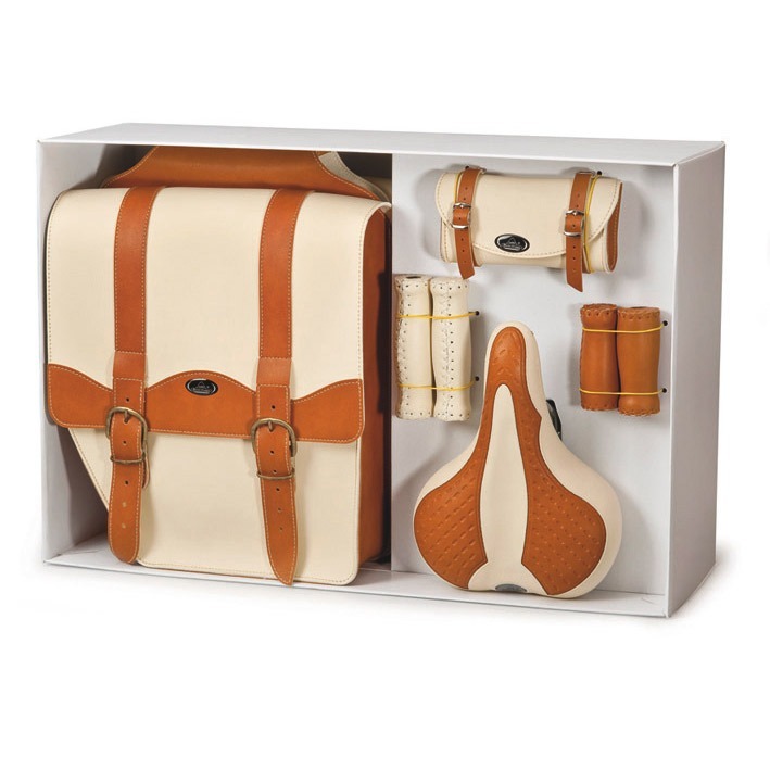 Monte Grappa set Vintage SMG 4-delig leer cream/honey