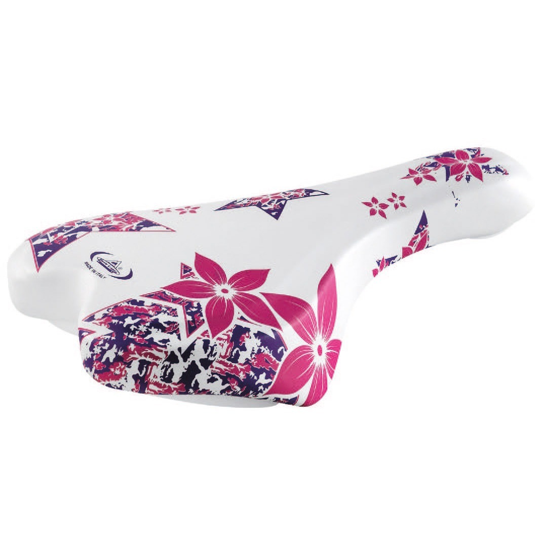 Monte Grappa kinderzadel Magic 24" wit/roze