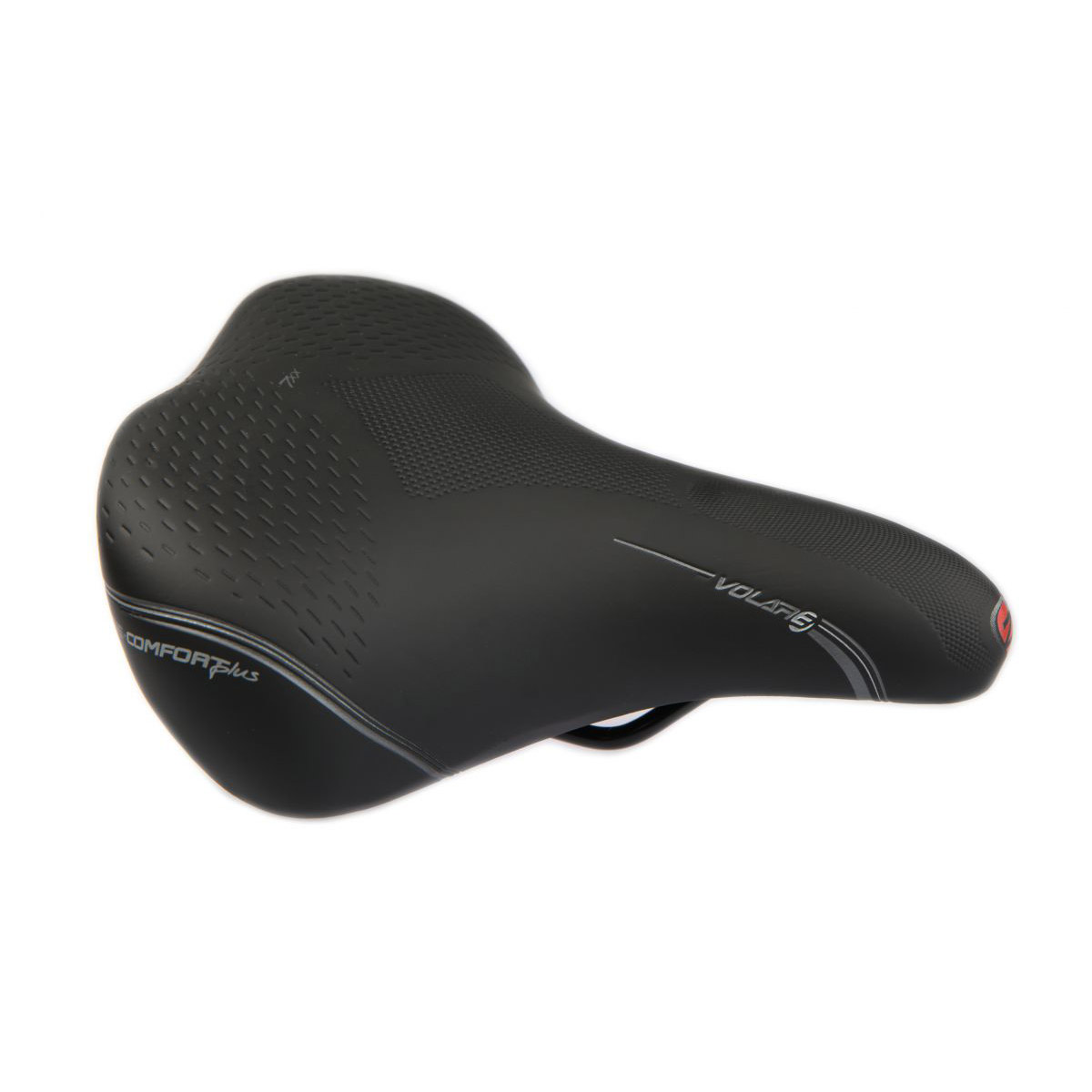 Selle Bassano zadel XXL Volare BigCity m/elastomeer zwart