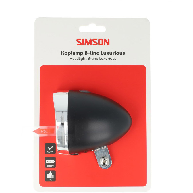 Simson koplamp Classic Luxurious batterij