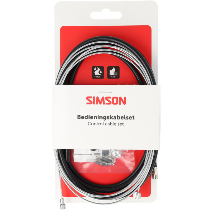 Simson remkabelset compleet universeel zwart