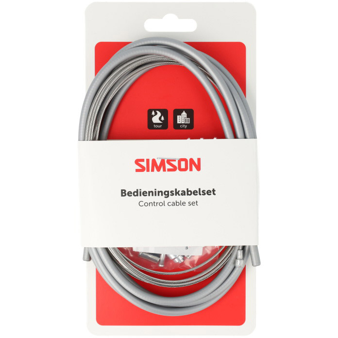 Simson remkabelset compleet universeel grijs RVS
