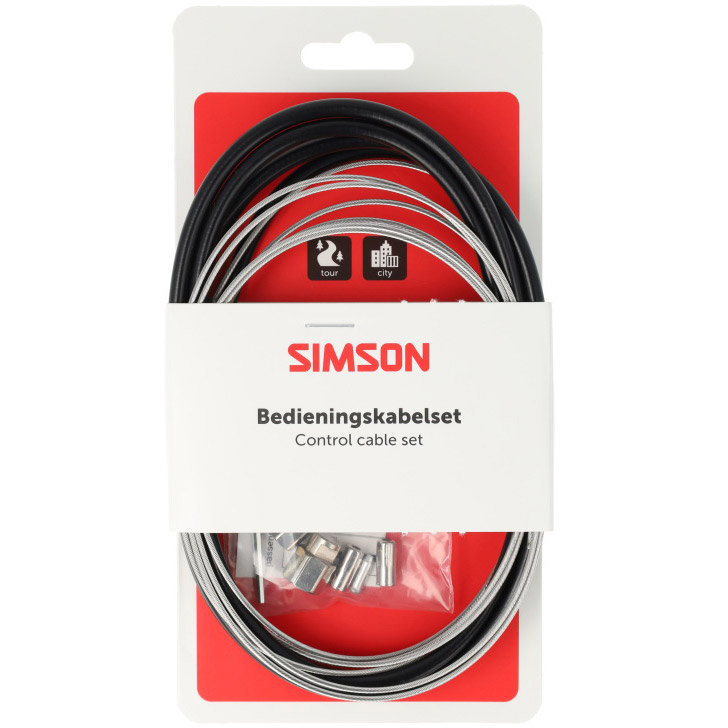 Simson remkabelset compleet Shimano Nexus rollerbr. RVS zw