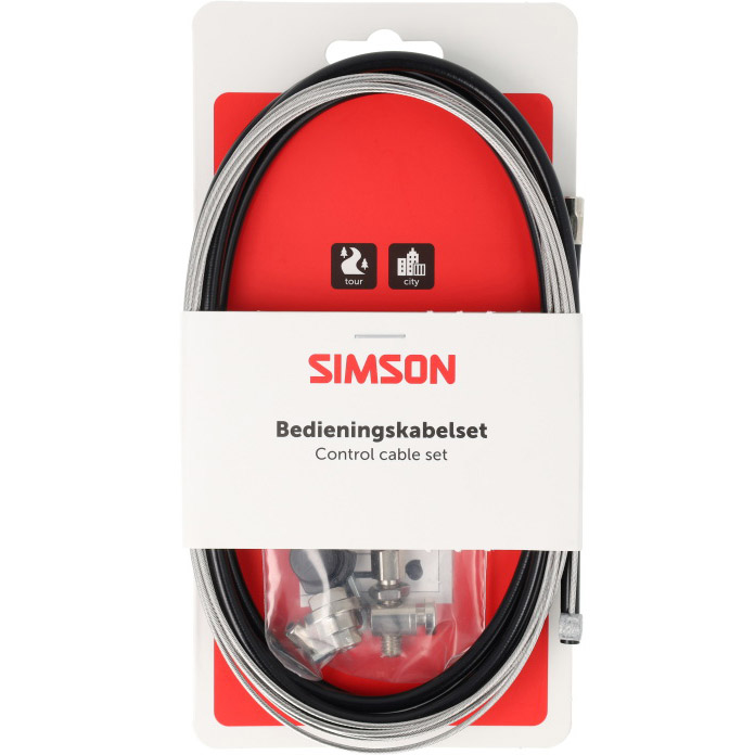 Simson remkabelset compleet Shimano rollerbrake RVS zwart