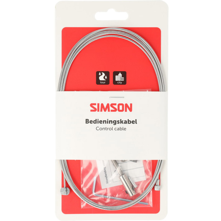 Simson binnenkabel trommelrem univers. ton/peer + inbus RVS