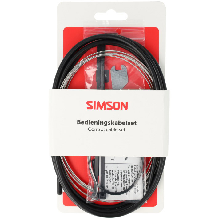 Simson versnellingskabelset Shimano Nexus 4/7/8 RVS zwart