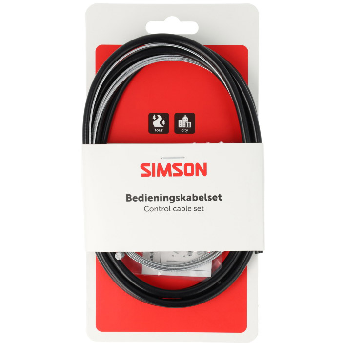Simson versnellingskabelset S.A. / Gazelle zwart