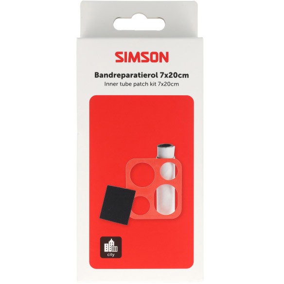 Simson bandenreparatierol met sjabloon 7x20cm
