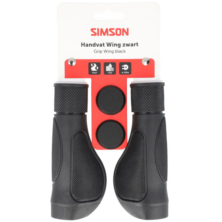 Simson handvatset Wing zwart