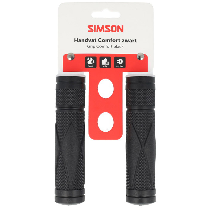 Simson handvatset Comfort zwart