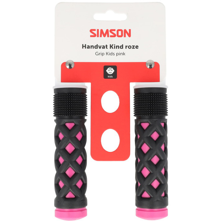 Simson handvatset Kinder roze/zwart