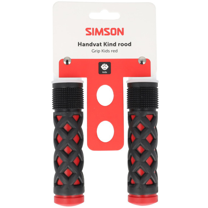 Simson handvatset Kinder rood/zwart