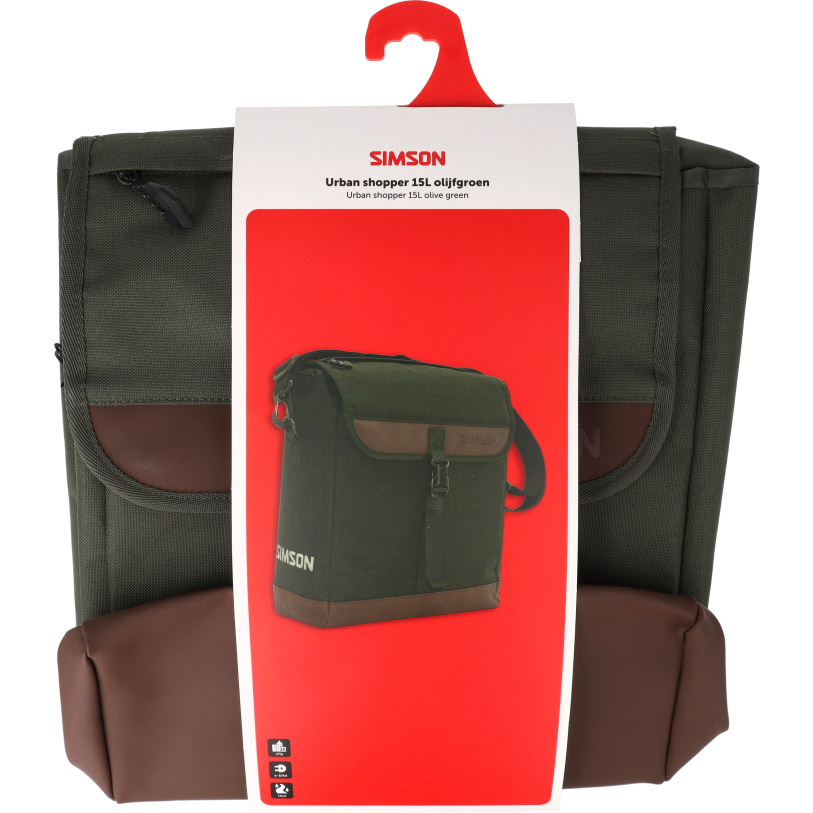 Simson enkele tas Urban 15l olijfgroen